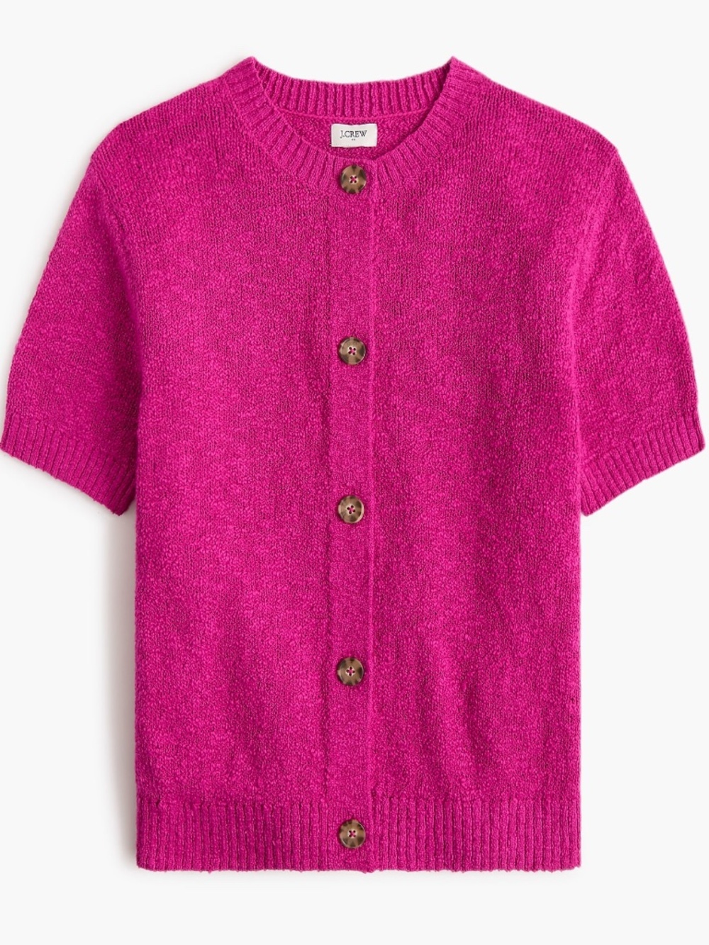 NWT J.Crew Factory Short-sleeve Slub Cardigan Sweater